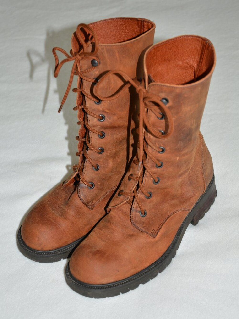 J. Crew Nubuck Lace-up Combat Boots | Size 8